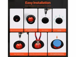 Kit de Desagüe para Bañera Independiente SucceBuy, Desagüe Sin Tratar con Adaptador de PVC Negro Best