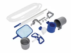 Bestway Accesorio Piscina|Kit de Mantenimiento para Piscinas Deluxe AquaClean con Pértiga, Limpiafondos, Recogehojas y Manguera de Aspiración