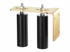 Kit de Portón Deslizante, SucceBuy Kit de Portón Deslizante, Herraje Rodante de 15,24 cm con Soporte en L, Ajustable Negro Sale