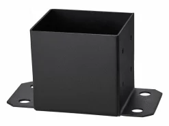 Kit de Soporte SucceBuy - Paquete de 4 Soportes para Base de Poste de 152,4 x 152,4 mm, Anclaje Resistente para Cercas de Madera Negro New