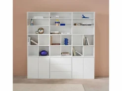 Sweeek Kit estantería o biblioteca modular con 9 secciones Blanco Clearance