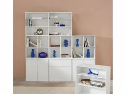 Sweeek Kit estantería o biblioteca modular con 9 secciones Blanco Clearance