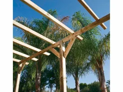 Kit pérgola madera 4x3.6x2.4 m + postes 9x9 4X3.60 M^NORTENE