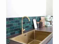 Essebagno Kiwo mezclador para fregadero oro cepillado Dorado Hot