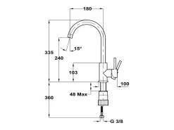 Essebagno Grifo De Cocina|Kiwo mezclador para fregadero