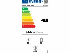 DripeX Electrodomésticos De Frío|106L Silver+Negro Negra, con partición de vidrio y pies ajustables, 7 temperatura, -25 ~ 10 ℃, clase de eficiencia energética