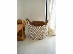 Bazar Bizar La Cesta de Macramé con Costura Cruzada - L Multicolor Discount