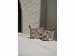 Bazar Bizar Cesta|La Cesta de Macramé con Costura Cruzada - S