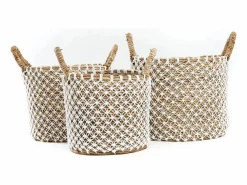 Bazar Bizar Cesta|La Cesta de Macramé con Costura Cruzada - S