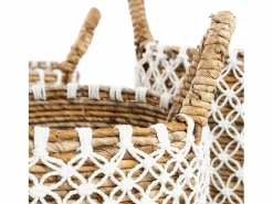 Bazar Bizar Cesta|La Cesta de Macramé con Costura Cruzada - S