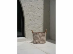 Bazar Bizar Cesta|La Cesta De Macramé Cross Stitched - M