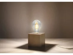 Sollux Lighting Lámpara De Escritorio|Lampada da Tavolo Legno Naturale E27 Lámpara de sobremesa Madera Natural E27