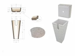 Lavabo de baño de mármol de pie - Color - STORTA^Shower & Design Sale