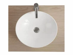 Lavabo|Lavabo de cerámica ovalado para encimera 42x37 cm ANNA