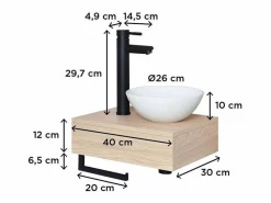 Mueble De Aseo|Lavabo de encimera grueso + lavabo + grifería SOHO