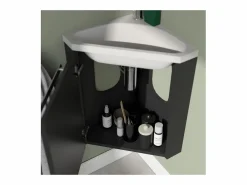Lavabo de esquina + grifería + mueble SKINO Verde Online