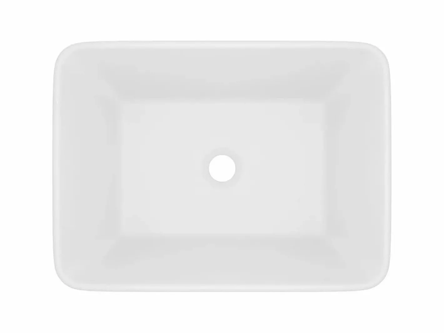 Lavabo de lujo de cerámica mate 41x30x12 cm ES66567 Blanco Hot