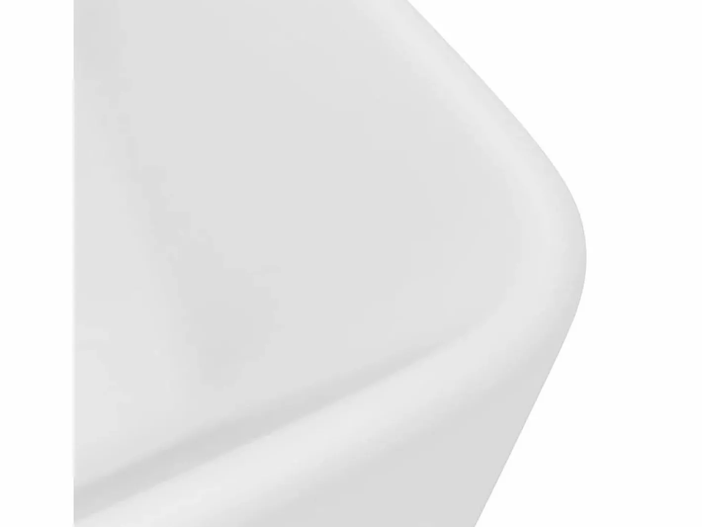 Lavabo de lujo de cerámica mate 41x30x12 cm ES66567 Blanco Hot