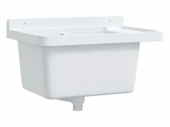 Lavabo de pared 50x35x24 cm resina Blanco New