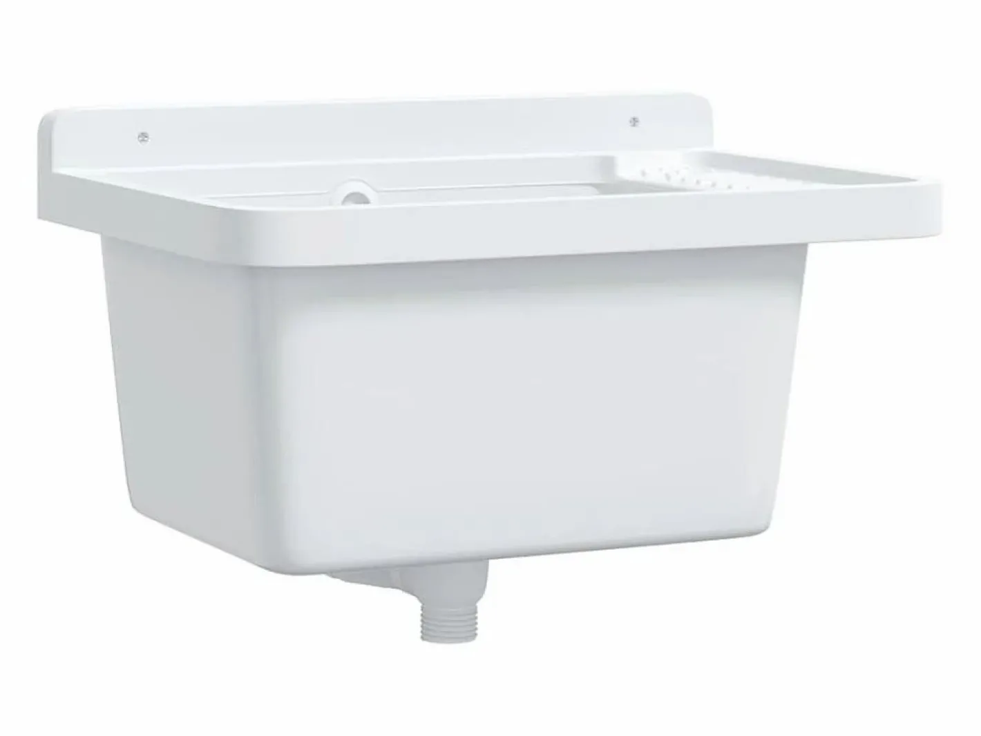 Lavabo de pared 50x35x24 cm resina Blanco New