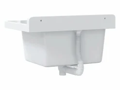 Lavabo de pared 50x35x24 cm resina Blanco New
