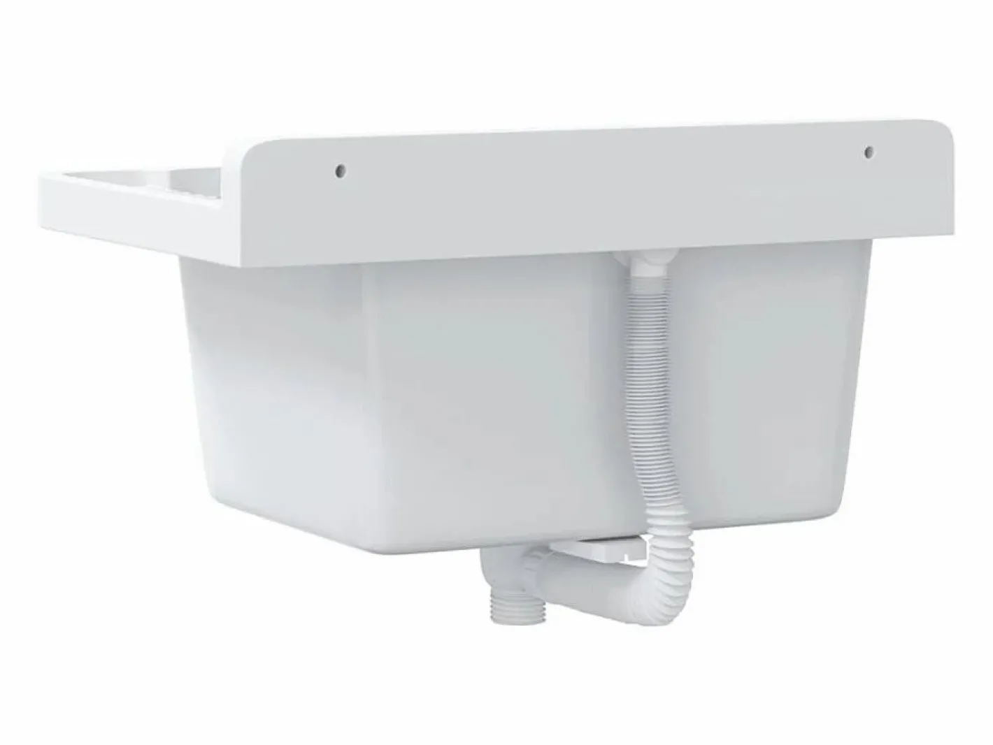 Lavabo de pared 50x35x24 cm resina Blanco New
