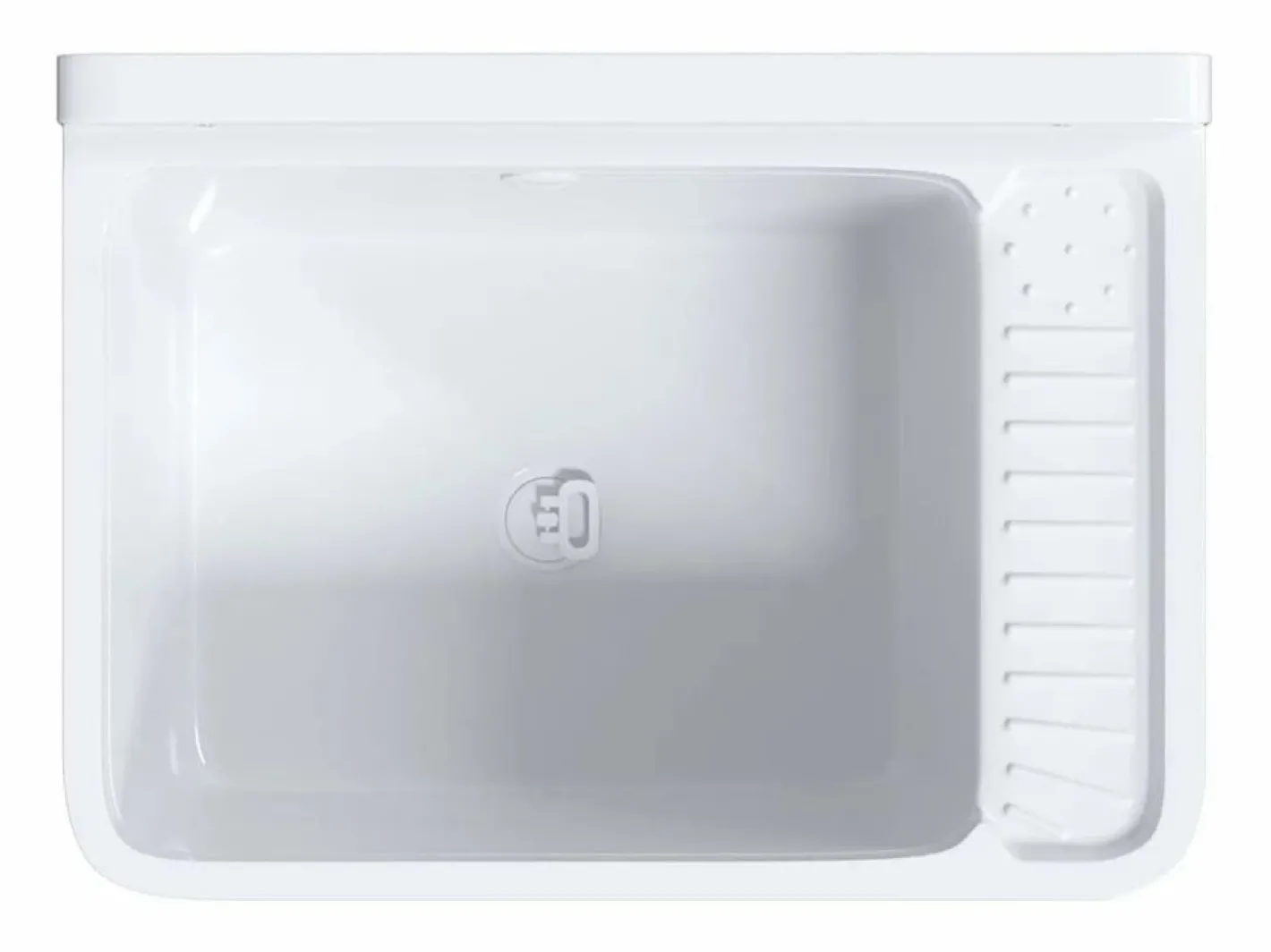 Lavabo de pared 50x35x24 cm resina Blanco New