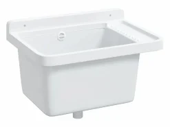 Lavabo de pared 50x35x24 cm resina Blanco New