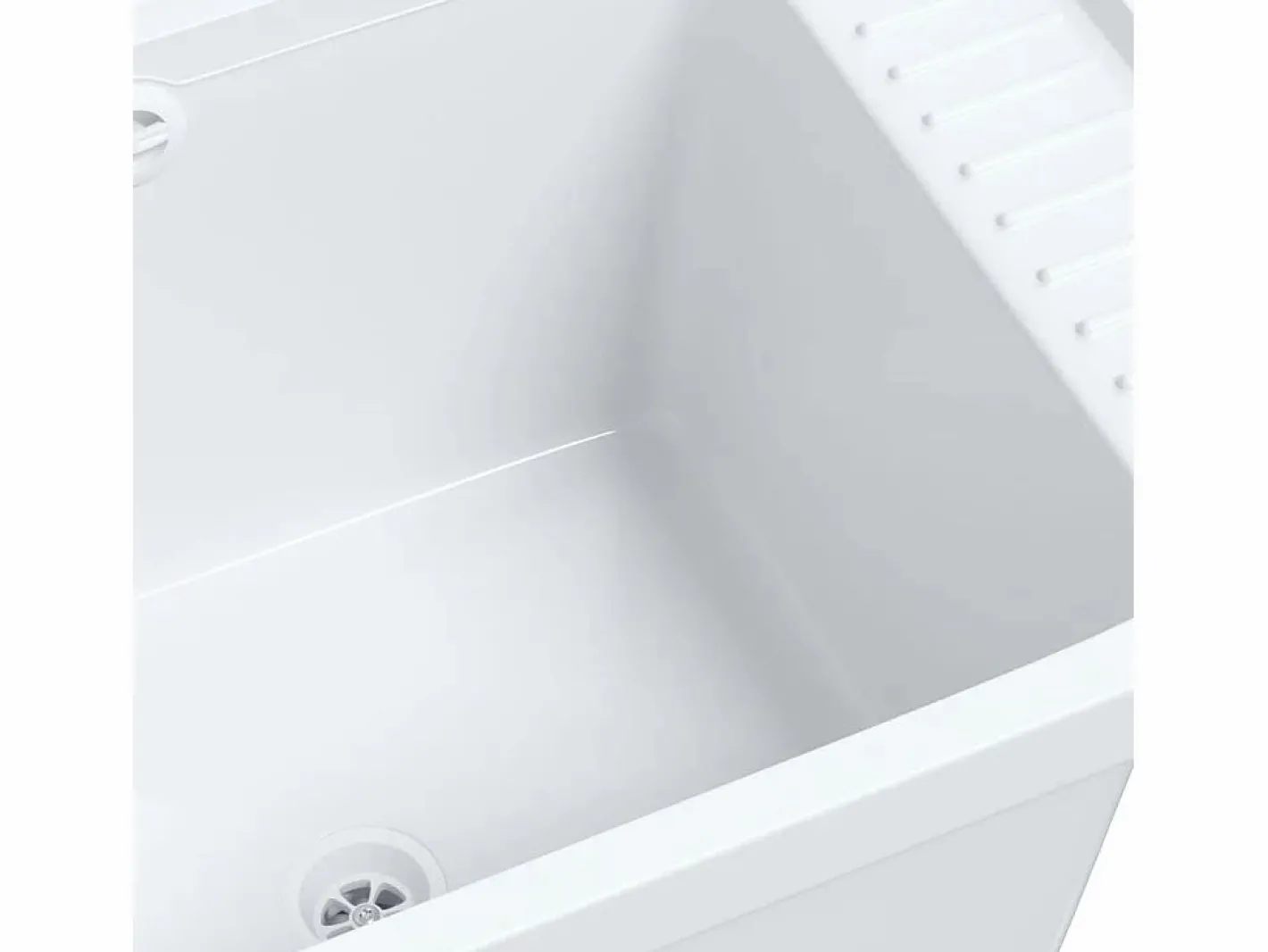 Lavabo de pared 50x35x24 cm resina Blanco New
