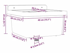 Lavabo de pared, , 40x40x24 cm, resina^ Best