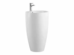 Shower & Design Lavabo|Lavabo de pie cilíndrico de cerámica en color MILOS II