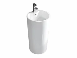 Shower & Design Lavabo de pie cilíndrico TOTAM - resina blanca Blanco Sale