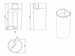 Shower & Design Lavabo de pie cilíndrico TOTAM - resina blanca Blanco Sale