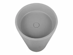 Lavabo de pie redondo de hormigón - D40 x Alt. 85 cm - PISONA^Shower & Design
