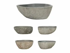 Lavabo de piedra de río ovalada 37-46 cm ES66270^ Hot