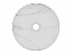 Shower & Design Lavabo encastrado efecto mármol, Ancho 36 x Alt. 12 x Prof. 36 cm, VIAMARBA Blanco Online