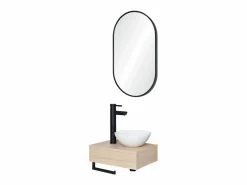 Lavabo grueso + lavabo + grifo + espejo SOHO^