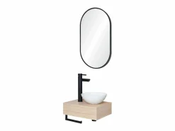 Lavabo grueso + lavabo + grifo + espejo SOHO^