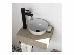 Lavabo grueso + lavabo + grifo + espejo SOHO^