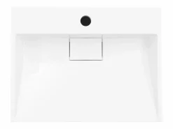 Lavabo lavabo de mano lavabo sobre encimera lavabo de pared interior de baño cuarto de ducha cabina de inodoro hogar 50 x 38 cm fundición mineral 02_0002632^Helloshop26 Hot