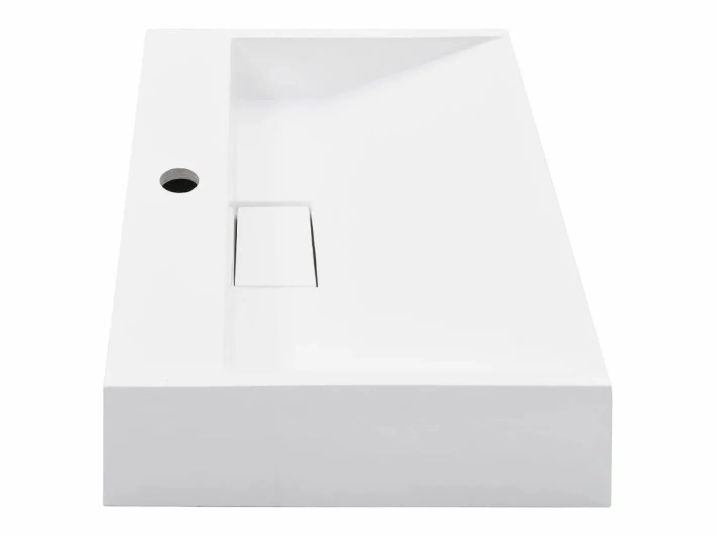 Lavabo lavabo de mano lavabo sobre encimera lavabo de pared interior de baño cuarto de ducha cabina de inodoro hogar 50 x 38 cm fundición mineral 02_0002632^Helloshop26 Hot