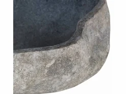 Helloshop26 Lavabo ovalado de piedra de río 46-52 cm 02_0002835 Gris Best