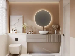 Lavabo redondo de solid surface - 40 cm - - IMJA^Shower & Design Discount