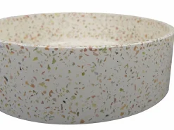 Shower & Design Lavabo|Lavabo redondo de terrazo rosa, D39 x Alt. 12 cm, DUKAT