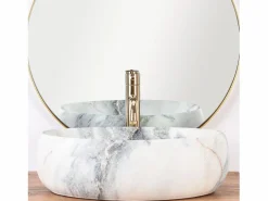 Rea Lavabo Sobre Encimera Linda Granit White Blanco Sale