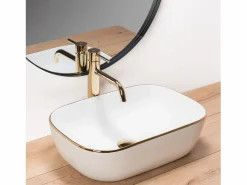 Rea Lavabo Sobre Encimera Belinda White Gold Blanco Online
