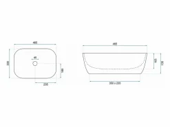 Rea Lavabo Sobre Encimera Belinda White Gold Blanco Online