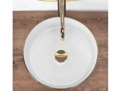 Rea Lavabo Sobre Encimera Sami White Gold Blanco Online