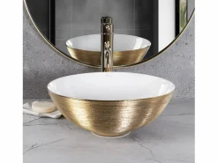 Lavabo Sobre Encimera Stella Brush Gold White^Rea