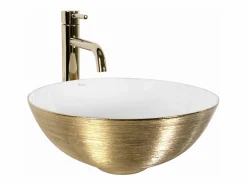 Lavabo Sobre Encimera Stella Brush Gold White^Rea